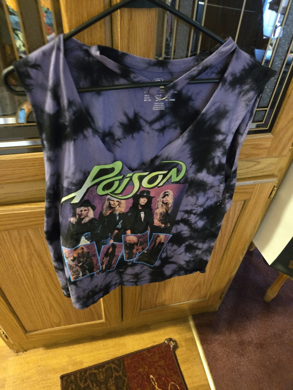 Poison Tie-Dye Graphic Muscle Tee - Purple